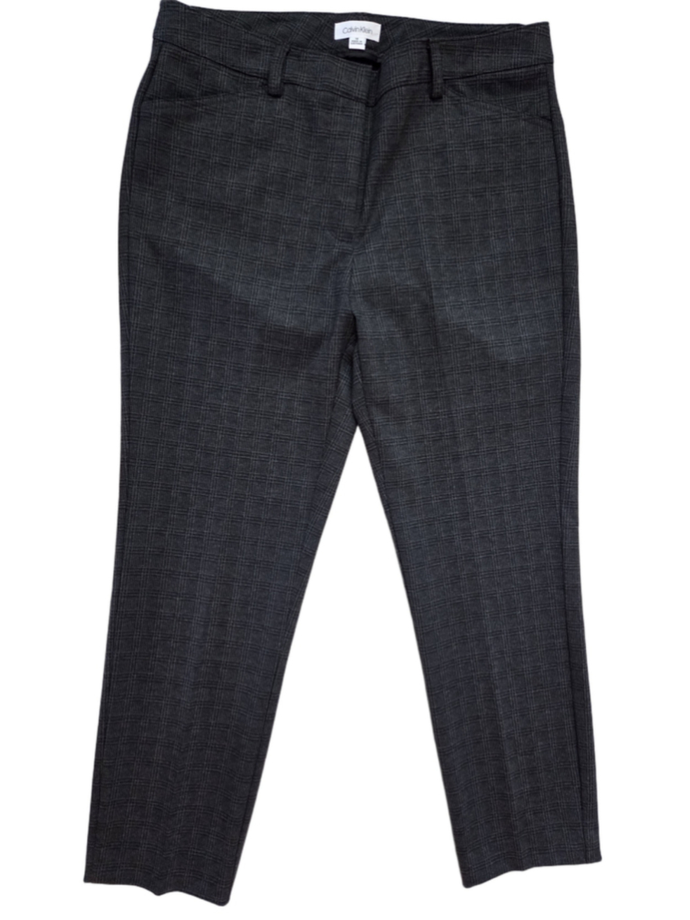 Women's Calvin Klein Gray Plaid Trousers Size 12